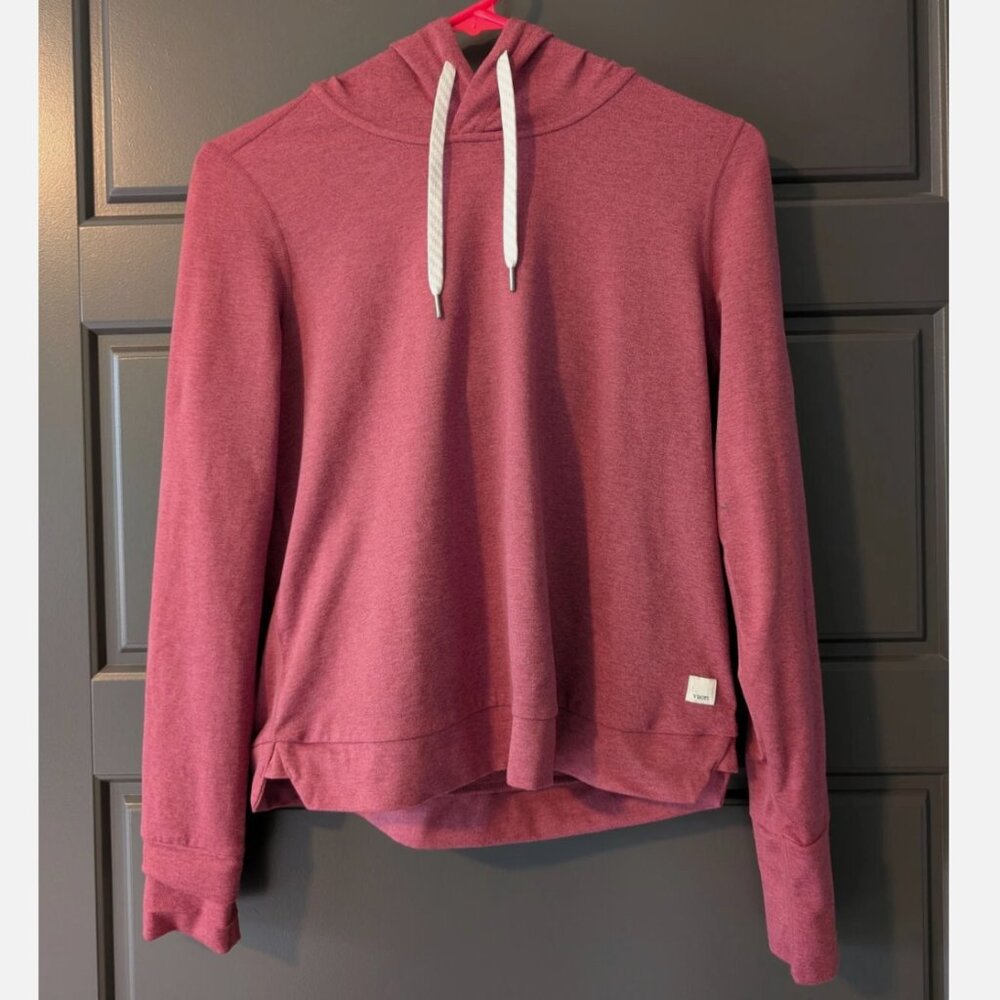 Vuori Halo Essential Hoodie DreamKnit Womens XS Currant Heather Pullover
